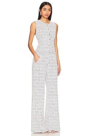 Amanda Uprichard Tori Jumpsuit in Black, White