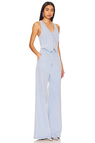 Amanda Uprichard Ethan Jumpsuit in Blue