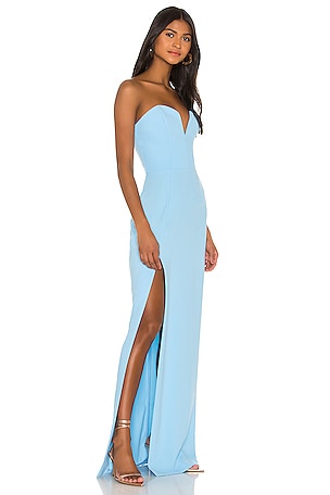 Amanda Uprichard Cherri Gown in Baby Blue