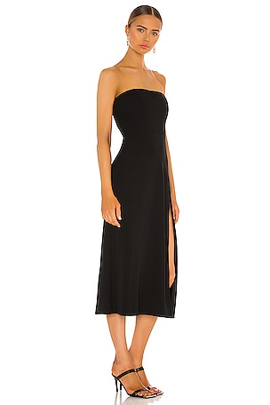 Amanda Uprichard Mandy Midi Dress in Black