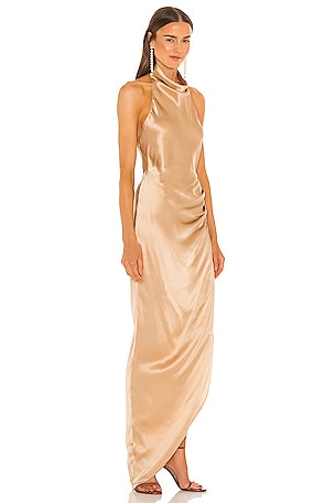 Amanda Uprichard X REVOLVE Samba Gown in Beige,Metallic Neutral