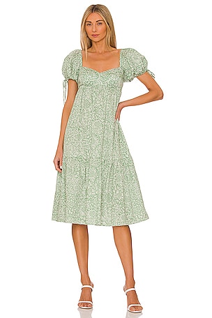 sicily midi dress Black Floral Sicily Midi Dress