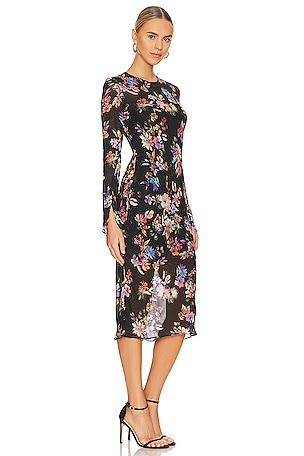 Amanda Uprichard Collier Midi Dress in Black