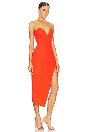 Amanda Uprichard Soiree Dress In Serrano in Orange