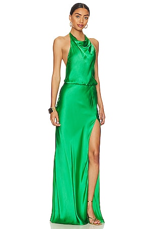 Amanda Uprichard Aurela Gown in Green