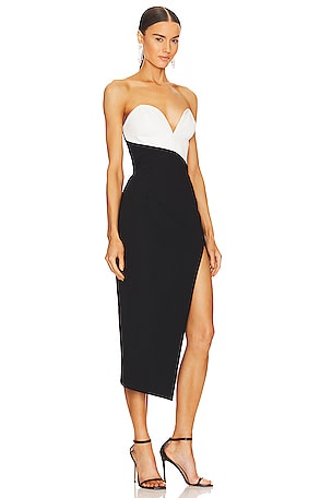 Amanda Uprichard Soiree Dress in Black,White