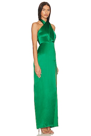 Amanda Uprichard X Revolve Mezcal Gown in Green