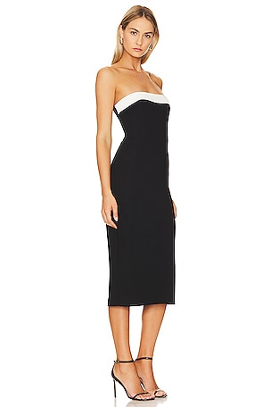 Amanda Uprichard x REVOLVE Kerry Midi Dress in Black