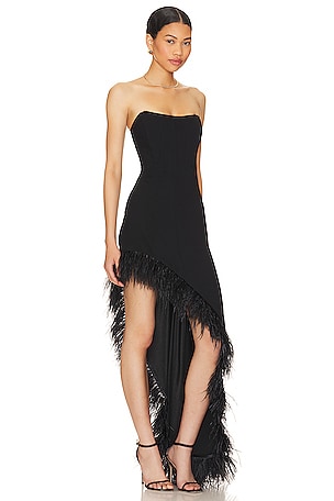 Amanda Uprichard X Revolve Kenda Gown in Black