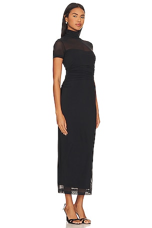 Amanda Uprichard Dominique Midi Dress in Black