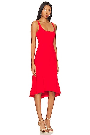 Amanda Uprichard Campania Midi Dress in Red