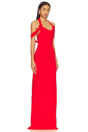 Amanda Uprichard X Revolve Serenade Maxi Dress in Red