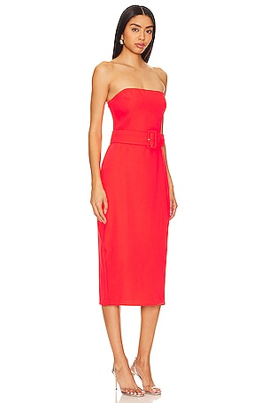 Amanda Uprichard x REVOLVE Fae Midi Dress in Red