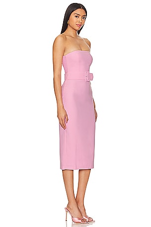 Amanda Uprichard Fae Midi Dress in Pink