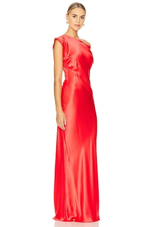 Amanda Uprichard Elroy Maxi Dress in Red