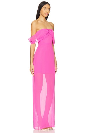 Amanda Uprichard Darien Maxi Dress in Pink