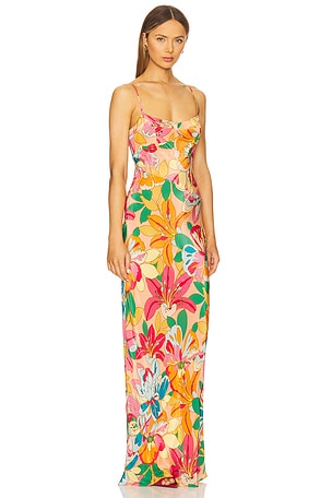 Amanda Uprichard Janeiro Maxi Dress in Peach,Pink