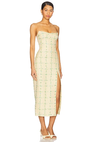 Amanda Uprichard Ivy Midi Dress in Yellow