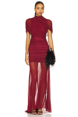 VESTIDO LARGO MALLA EVIANNA Amanda Uprichard