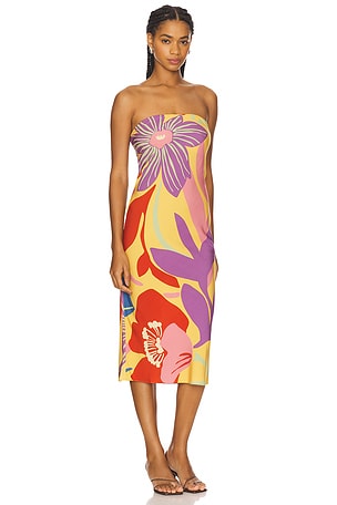 Amanda Uprichard Shiran Dress in Yellow,Purple