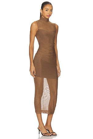 Amanda Uprichard Damira Dress in Brown