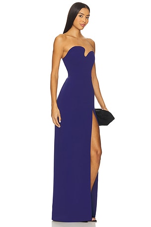Amanda Uprichard x REVOLVE Strapless Puzzle Gown in Blue