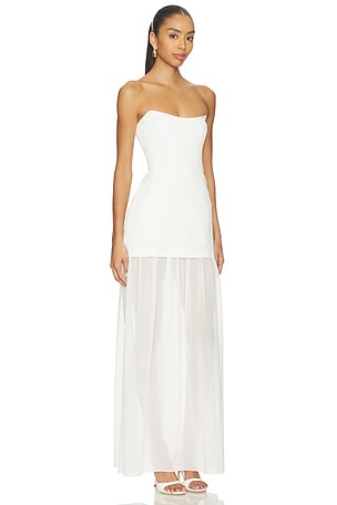 Amanda Uprichard Christy Maxi Dress in Ivory