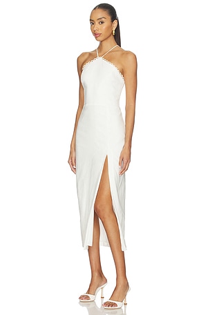 Amanda Uprichard Abby Midi Dress in White