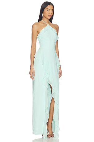 Amanda Uprichard Alessandra Maxi Dress in Baby Blue