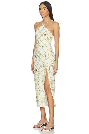 Amanda Uprichard Abby Midi Dress in Cream