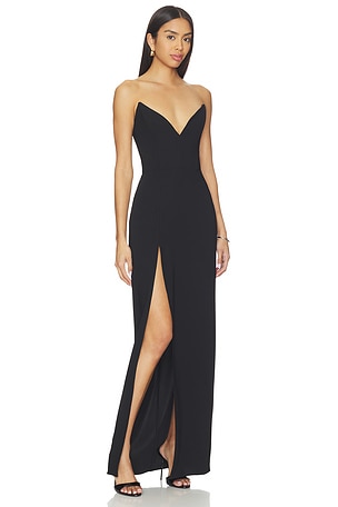 Amanda Uprichard Ailany Maxi Dress in Black