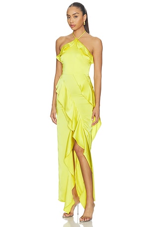 Amanda Uprichard Alessandra Maxi Dress in Yellow