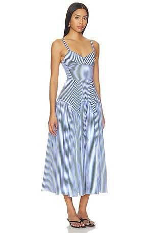 Amanda Uprichard Spencer Midi Dress in Blue