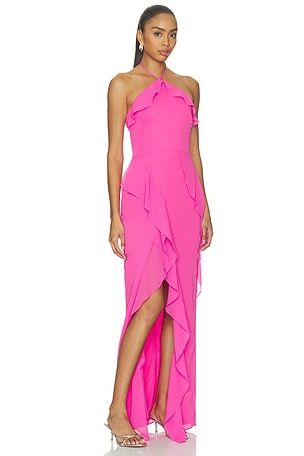 Amanda Uprichard Alessandra Maxi Dress in Pink