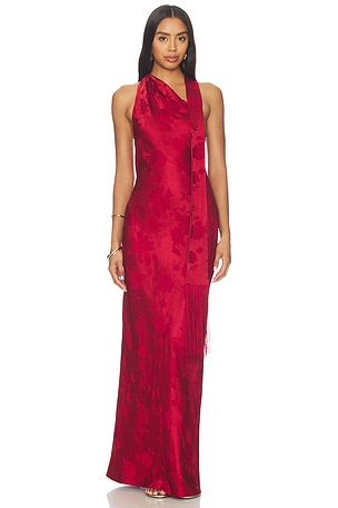 Sonya Maxi Dress With Fringe Amanda Uprichard