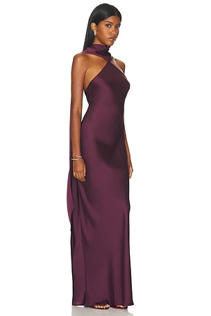 Amanda Uprichard Ashton Gown in Burgundy