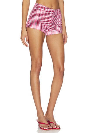 Amanda Uprichard Caresse Short in Red. Size S. Also