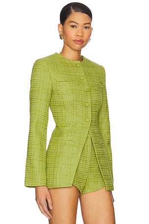 Amanda Uprichard x REVOLVE Berlin Jacket in Green. Size S. Also