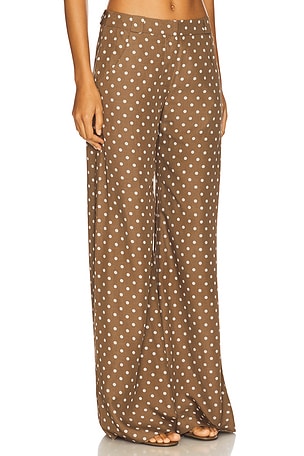 Amanda Uprichard x REVOLVE Saddler Pants in Brown
