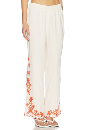 Amanda Uprichard PANTALON CorailenE en Crème,Orange