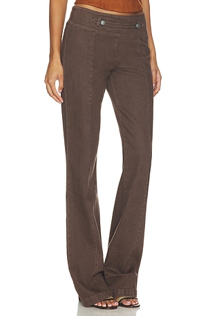 Amanda Uprichard Regency Pant in Brown