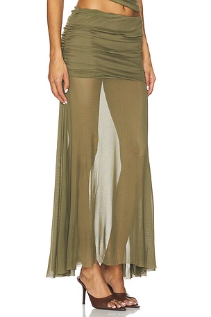 Amanda Uprichard Leo Skirt in Olive. Size XS. Also