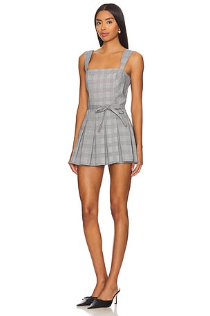 Amanda Uprichard Mercy Skort Romper in Grey