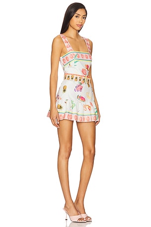 Amanda Uprichard Lena Skort Romper in White. Size XS. Also