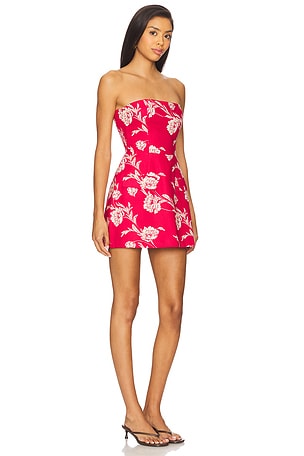 Amanda Uprichard x REVOLVE Strapless Bethany Skort Romper in Red