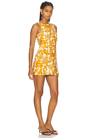 Amanda Uprichard Avellina Skort Romper in Yellow