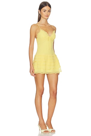 Amanda Uprichard Mirabelle Romper in Yellow