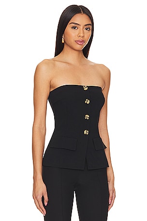 Amanda Uprichard x REVOLVE Kourt Strapless Top in Black