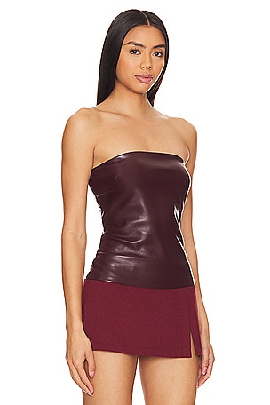 Amanda Uprichard Callie Tube Top in Burgundy