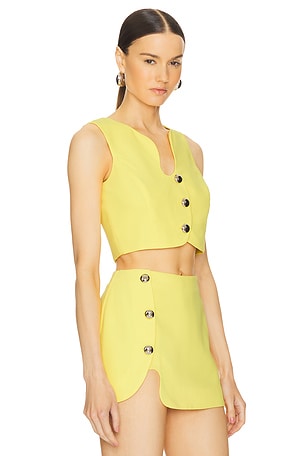 Amanda Uprichard Puzzle Vest in Yellow